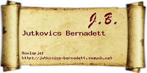 Jutkovics Bernadett névjegykártya